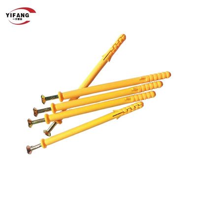 Le poisson bleu jaune comme la vis en plastique de cloison sèche d'ancre d'expansion branche la norme commune