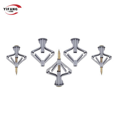 L'usine vente l'ancre de mur en plastique de papillons de PE augmentent la prise