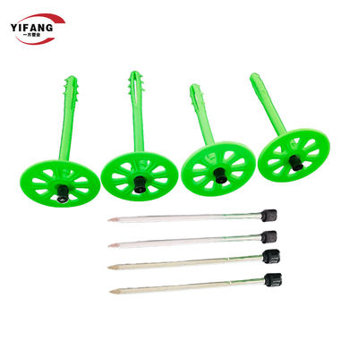 Plastique fixations d'isolation thermique Des clous pour l'isolation de la paroi extérieure en laine de verre