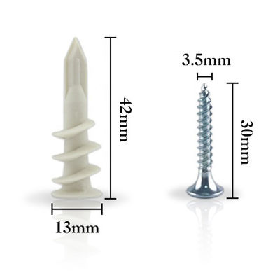 ancres de mur en plastique de l'isolation JIS de 15x33mm pour la cloison sèche